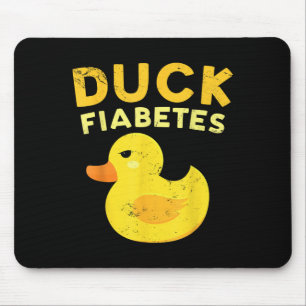 Alfombrilla De Ratón Fiabetes de pato Funny Conciencia del pato amarill