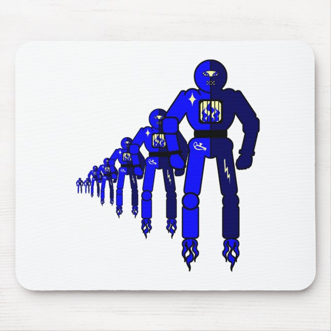 Alfombrilla De Ratón Fibonacci Robots (Frente)