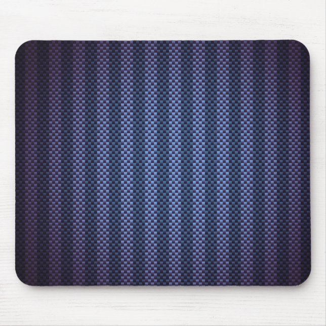 Alfombrilla De Ratón Fibra de carbono azul oscuro a rayas (Frente)