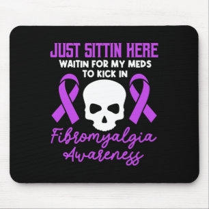 Alfombrilla De Ratón Fibromialgia Conciencia Fibro Guerrero Púrpura Cin