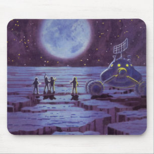 Alfombrilla De Ratón Ficción científica vintage Rover alienígenas en la