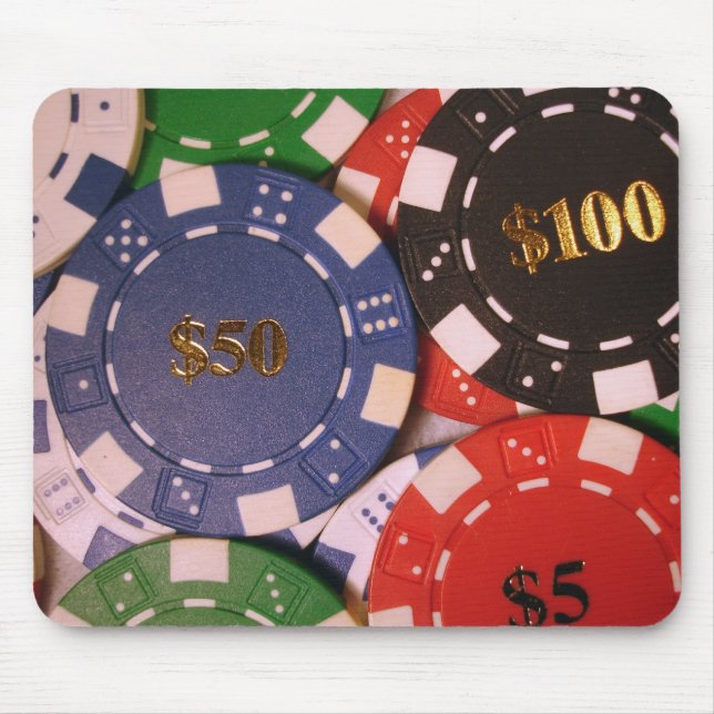 Alfombrilla De Ratón Fichas de póker Mousepad (Frente)