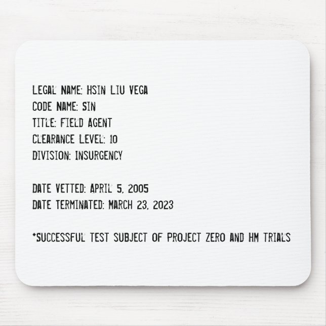 Alfombrilla De Ratón Ficheros de Hsin (Frente)