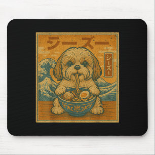 Alfombrilla De Ratón Fideos Japoneses Ramen Kawaii Divertidos Shih Tzu