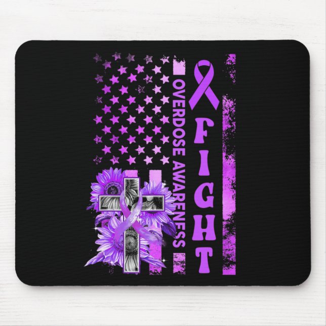 Alfombrilla De Ratón Fiesta Bandera de Estados Unidos Girasol Premio Cr (Frente)