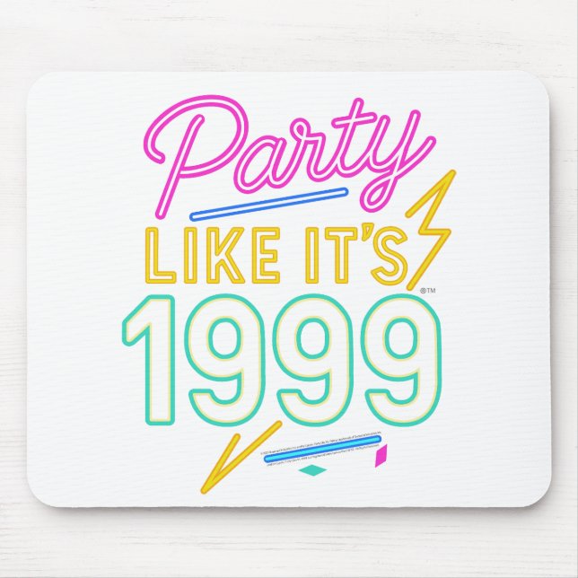 Alfombrilla De Ratón Fiesta Como Si Fuera 1999®™ – Voltaje Neon (Frente)