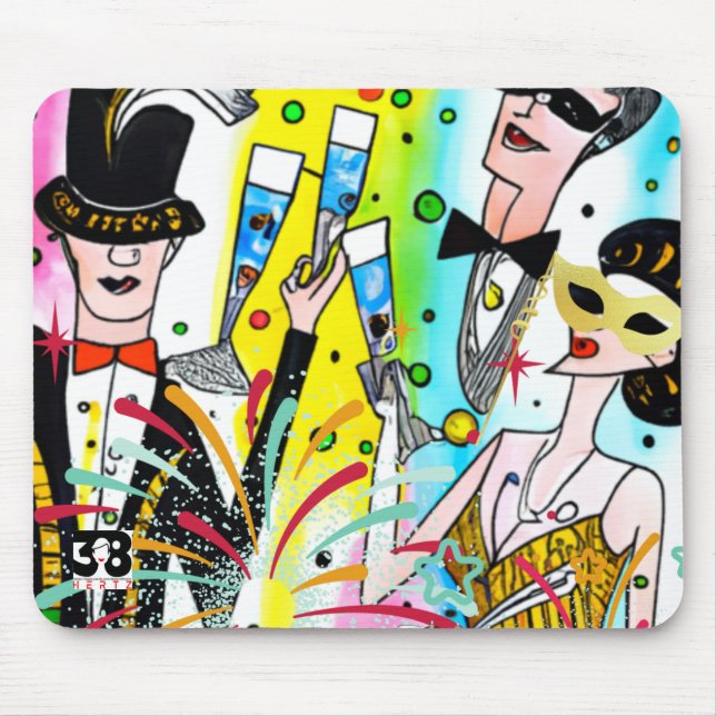 Alfombrilla De Ratón Fiesta de Año Nuevo (Frente)