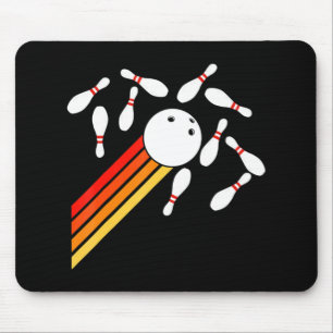 Alfombrilla De Ratón fiesta de bolos retro Bowling Fun Bowling