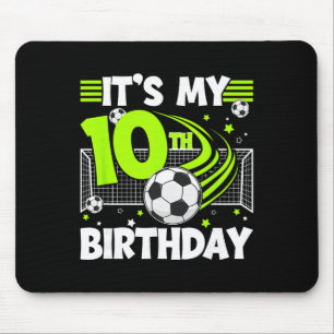 Alfombrilla De Ratón Fiesta de cumpleaños de fútbol número 10 para niño