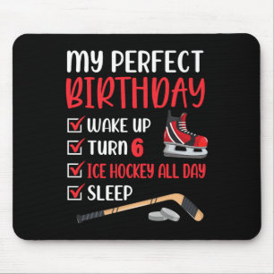 Alfombrilla De Ratón Fiesta de cumpleaños de hockey sobre hielo de 6 añ