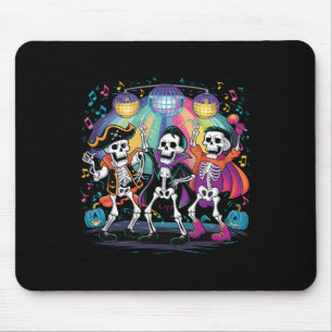 Alfombrilla De Ratón Fiesta de danza Skeleton habló con celebración de