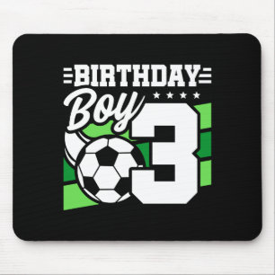 Alfombrilla De Ratón Fiesta de Fútbol Cumpleaños 3 Años Niño