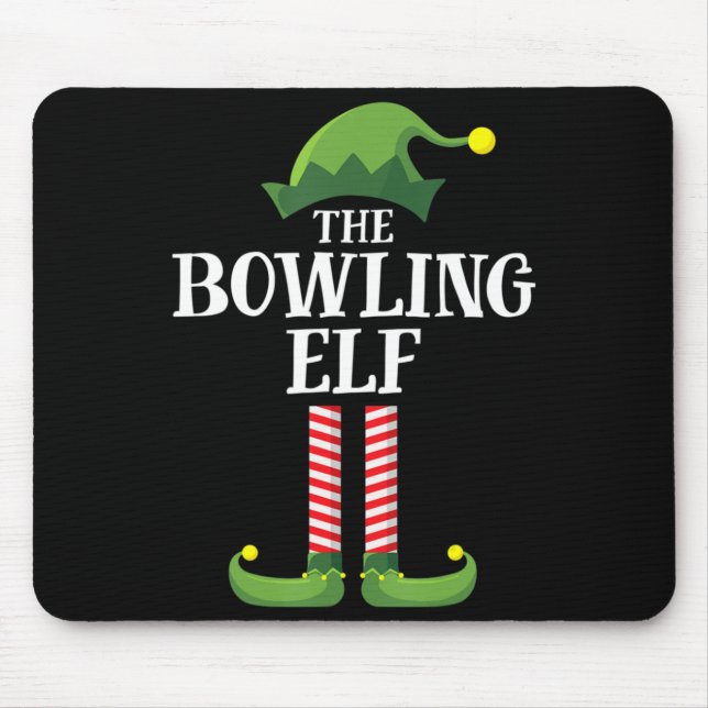 Alfombrilla De Ratón Fiesta de Navidades del grupo familiar Bowling Elf (Frente)