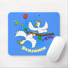 Alfombrilla De Ratón Fiesta de pájaros de cacatúa graciosa