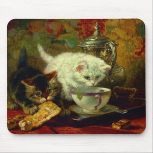 Alfombrilla De Ratón Fiesta del té de gatitos