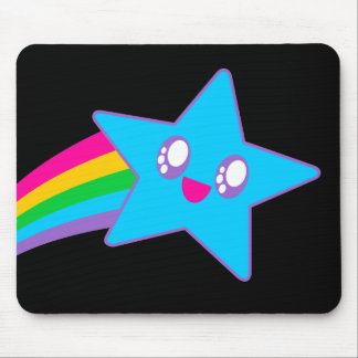 Alfombrilla De Ratón Fiesta Kawaii Neon Estrella Arcoíris