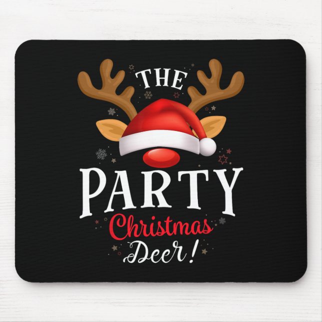 Alfombrilla De Ratón Fiesta Navidades Deer Pjs Familia Xmas (Frente)