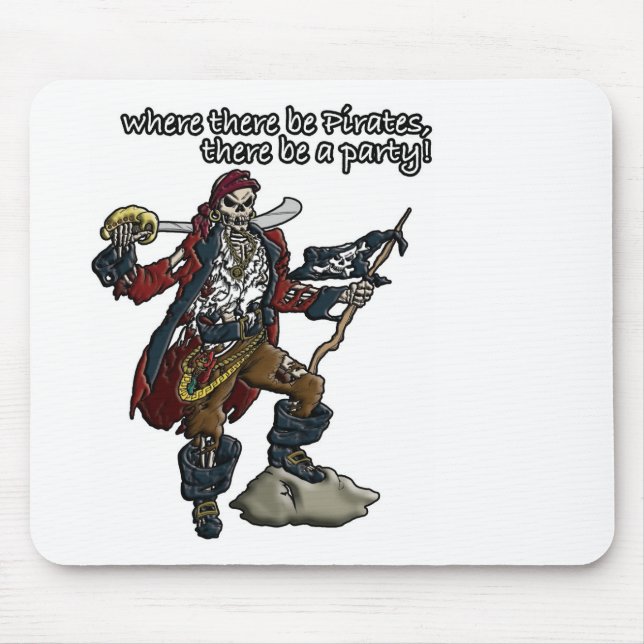 Alfombrilla De Ratón ¡Fiesta pirata! (Frente)