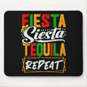 Alfombrilla De Ratón Fiesta Siesta Tequila Repite México Mexicano Cinco