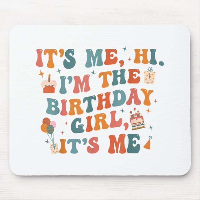 Alfombrilla De Ratón Fiesta Única De Cumpleaños Es Me Hi Im El Cumpleañ (Frente)