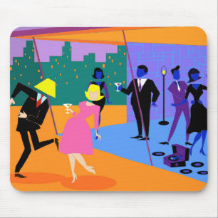 Alfombrilla De Ratón Fiesta urbano retro Mousepad del tejado