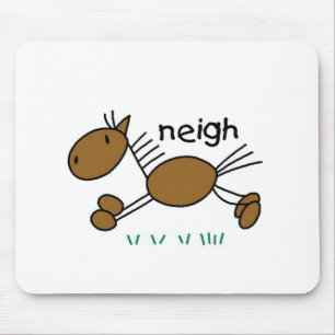 Alfombrilla De Ratón Figura camisetas y regalos del palillo del caballo