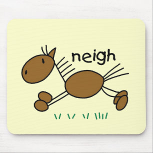 Alfombrilla De Ratón Figura camisetas y regalos del palillo del caballo