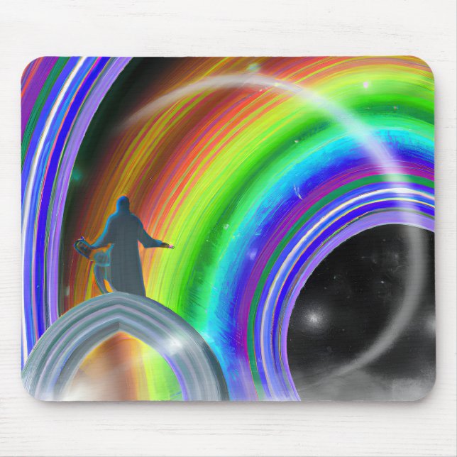 Alfombrilla De Ratón Figura de misterio en el Stargate interdimensional (Frente)