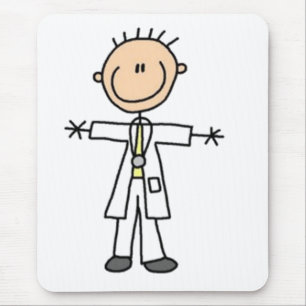 Alfombrilla De Ratón Figura de palo médica