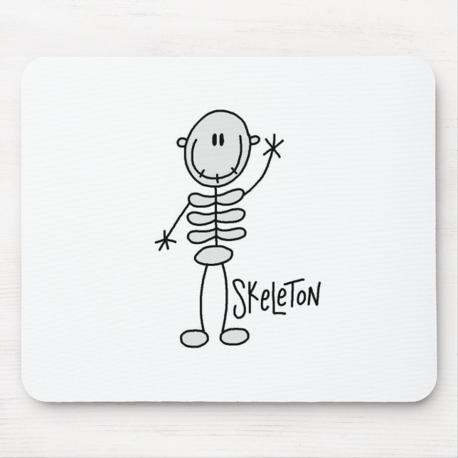 Alfombrilla De Ratón Figura esquelética Mousepad del palillo de (Frente)