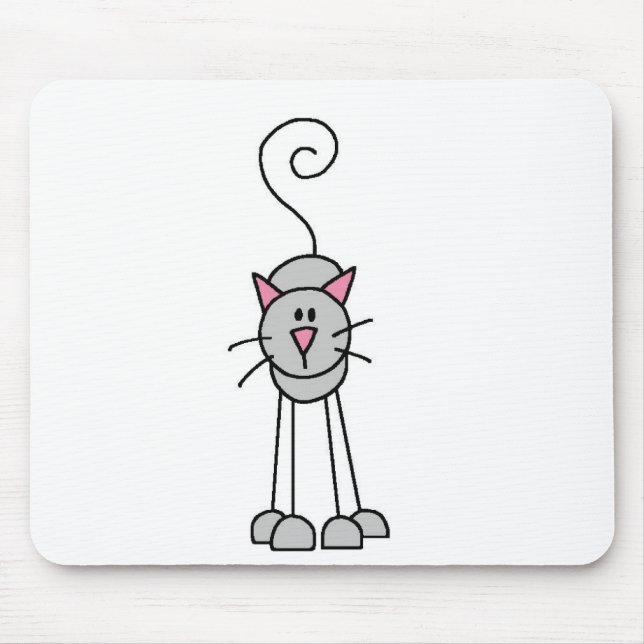Alfombrilla De Ratón Figura gatos Mousepad del palillo (Frente)