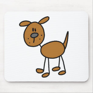 Alfombrilla De Ratón Figura Mousepad del palillo del perro