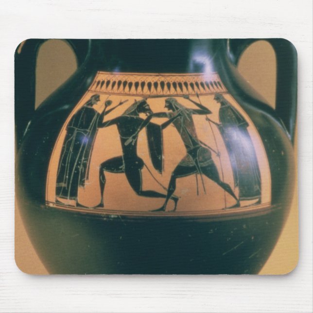 Alfombrilla De Ratón Figura negra amphora del ático que representa (Frente)