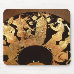 Alfombrilla De Ratón Figura roja kylix del ático que representa