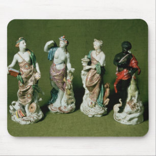Alfombrilla De Ratón Figuras de la porcelana de Plymouth de los cuatro