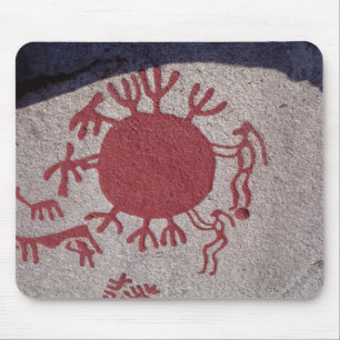 Alfombrilla De Ratón Figuras y animales alrededor de un sol