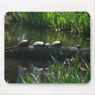 Alfombrilla De Ratón Fila de la naturaleza verde de las tortugas
