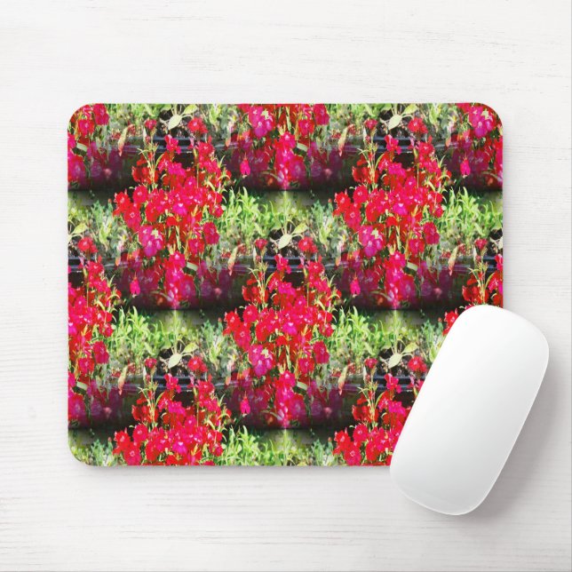 Alfombrilla De Ratón Filas de Carnations.... (Con ratón)