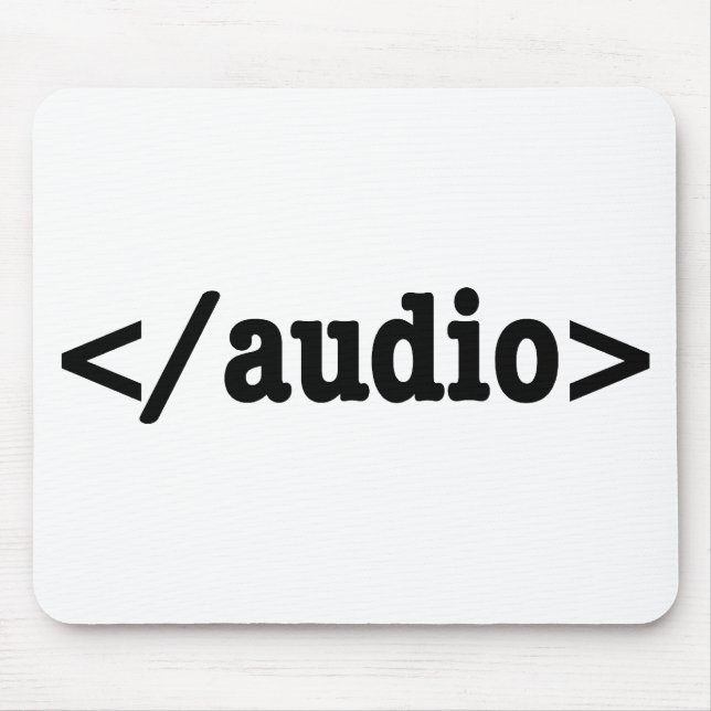 Alfombrilla De Ratón Finalizar código HTML5 de audio (Frente)