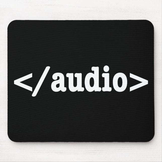 Alfombrilla De Ratón Finalizar código HTML5 de audio (Frente)