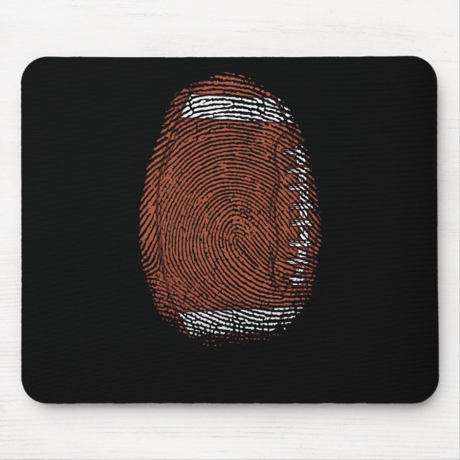 Alfombrilla De Ratón Fingerabdruck als Football USA Sport (Frente)