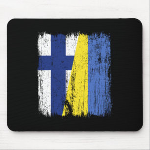 Alfombrilla De Ratón Finlandia Ucrania Media Bandera Herencia Finlandes