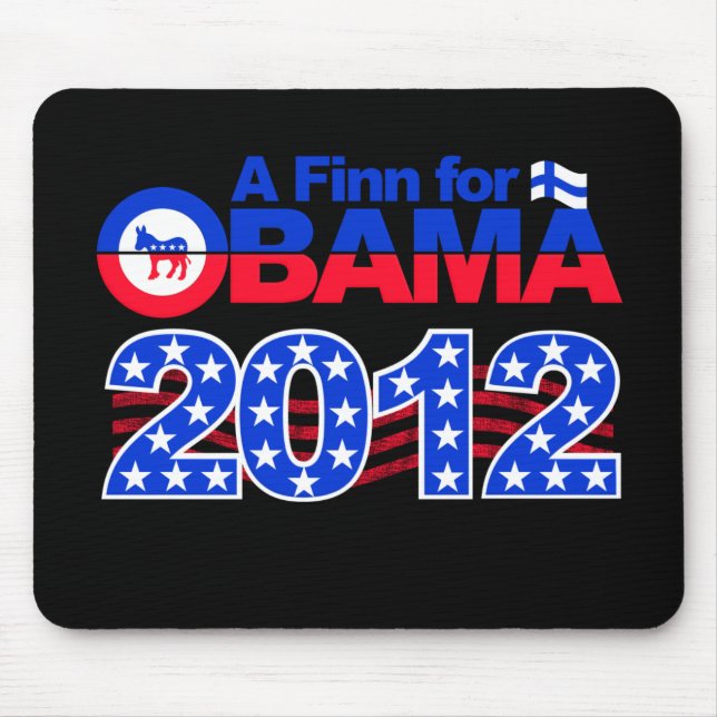 Alfombrilla De Ratón FINN PARA OBAMA 2012 mousepad (Frente)