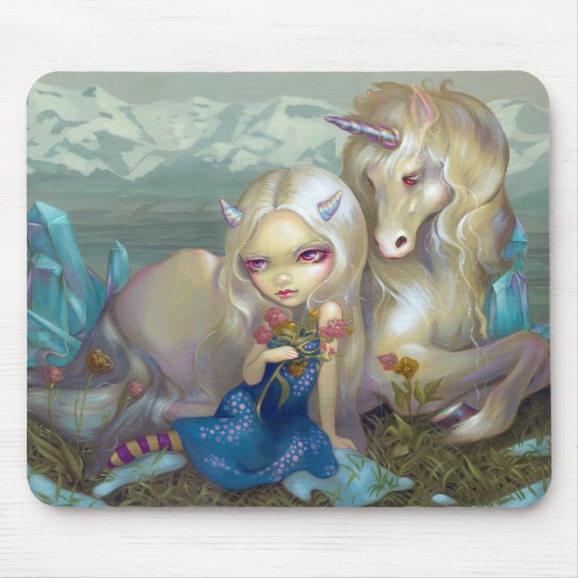 Alfombrilla De Ratón "Fiona y el unicornio" Mousepad (Frente)