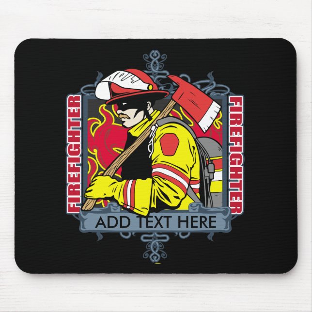 Alfombrilla De Ratón Firefirefighter de encargo (Frente)