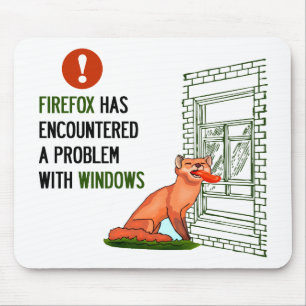 Alfombrilla De Ratón Firefox ha encontrado un problema con las ventanas