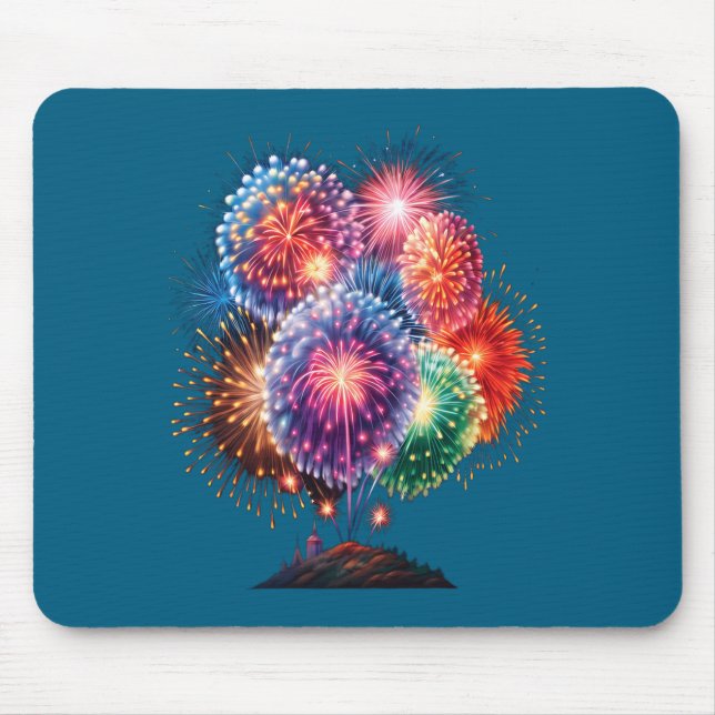 Alfombrilla De Ratón Fireworks New Year's Eve Party Long Sleeve  (Frente)