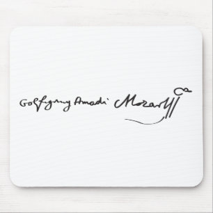Alfombrilla De Ratón Firma del músico Wolfgang Amadeus Mozart