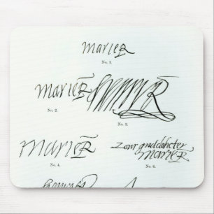 Alfombrilla De Ratón Firmas de la reina de Maria de escocés