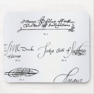 Alfombrilla De Ratón Firmas del décimosexto y siglo XVII
